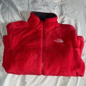 Red north face jacket